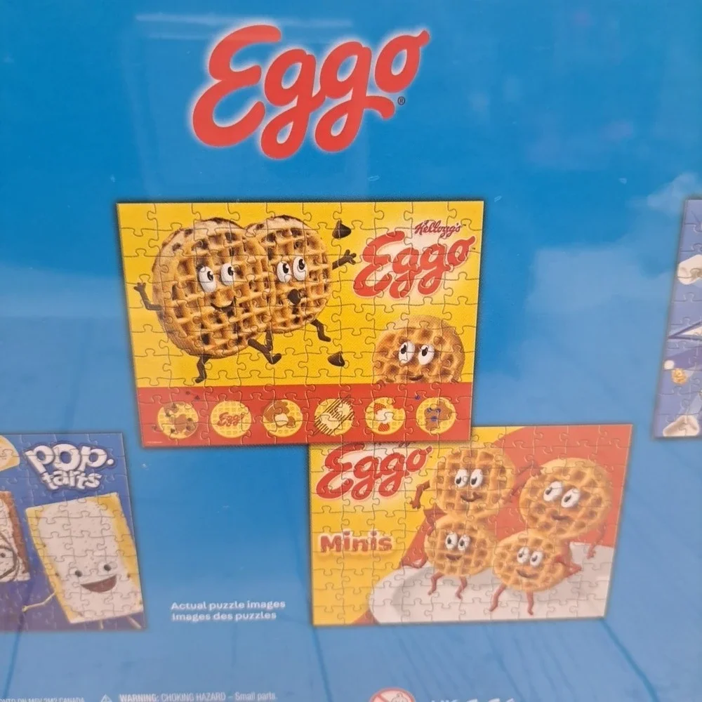 Kellog's Snack Pack 6 x 100‎ Pc Jigsaw Puzzles, Brand New-Sealed Box!